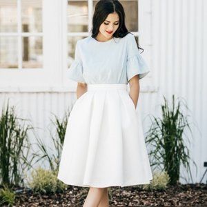 Rachel parcell classic rp skirt white